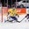 PRAGUE, CZECH REPUBLIC - MAY 11: Sweden's Jhonas Enroth #1 makes the save on this play against France's Antoine Roussel #21 during preliminary round action at the 2015 IIHF Ice Hockey World Championship. (Photo by Andre Ringuette/HHOF-IIHF Images)

